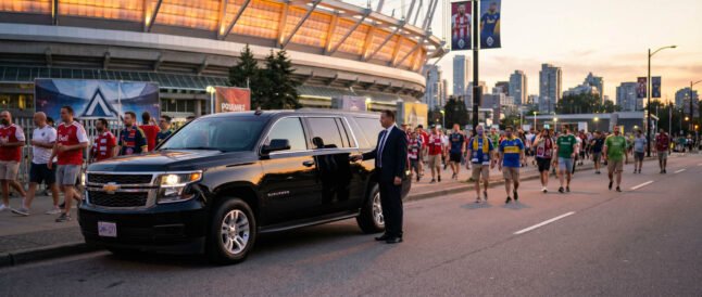 Vancouver World Cup limo service providing luxury transportation to BC Place Stadium